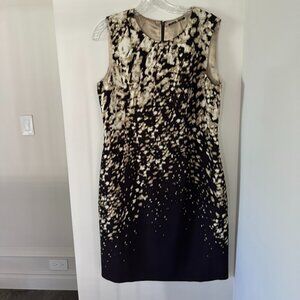 Elie Tahari Sleeveless Satin Gradient Pattern Cocktail Dress